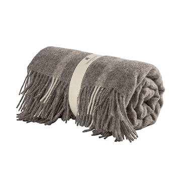 Plaid en laine Lucy 140x240cm - Granite - Shepherd of Sweden