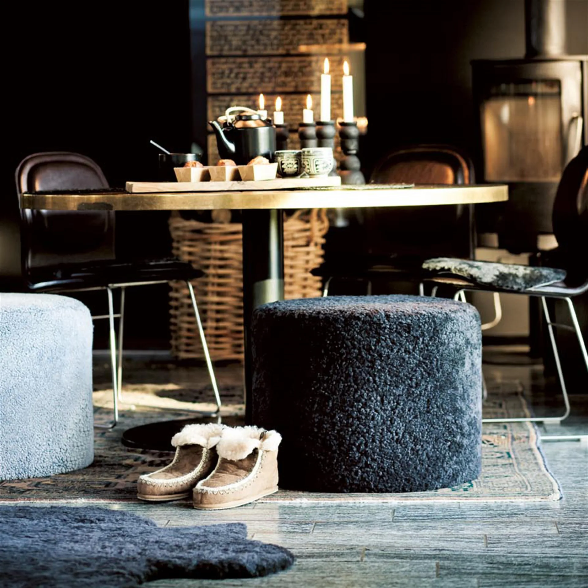 Pouf Shepherd Frida, gris graphite Shepherd of Sweden