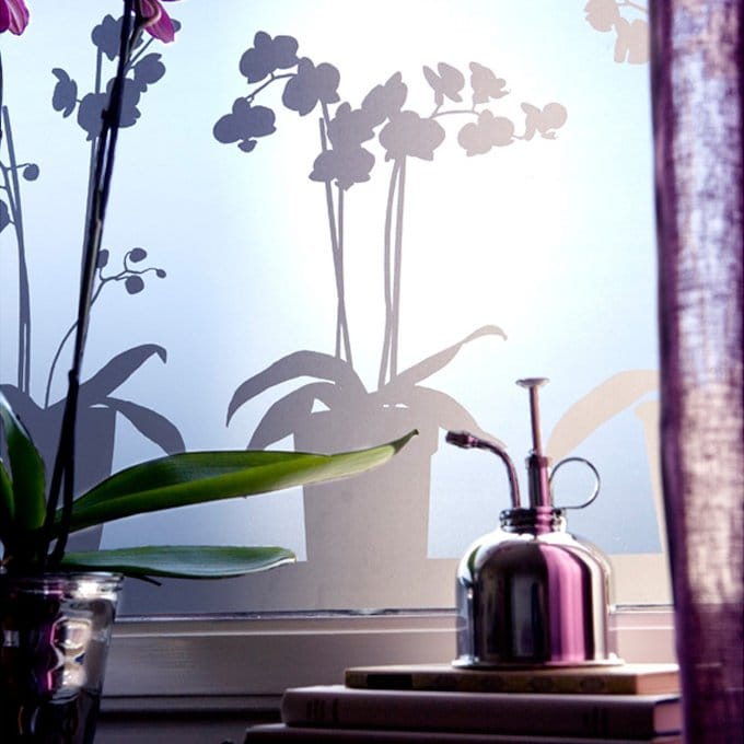 Film pour vitrage Orchidée - 48x120 cm - Siluett Frost