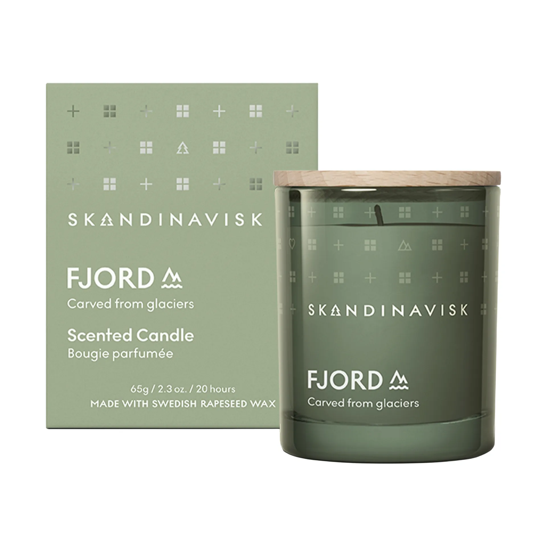 Bougie parfumée avec couvercle Fjord, 65 g Skandinavisk