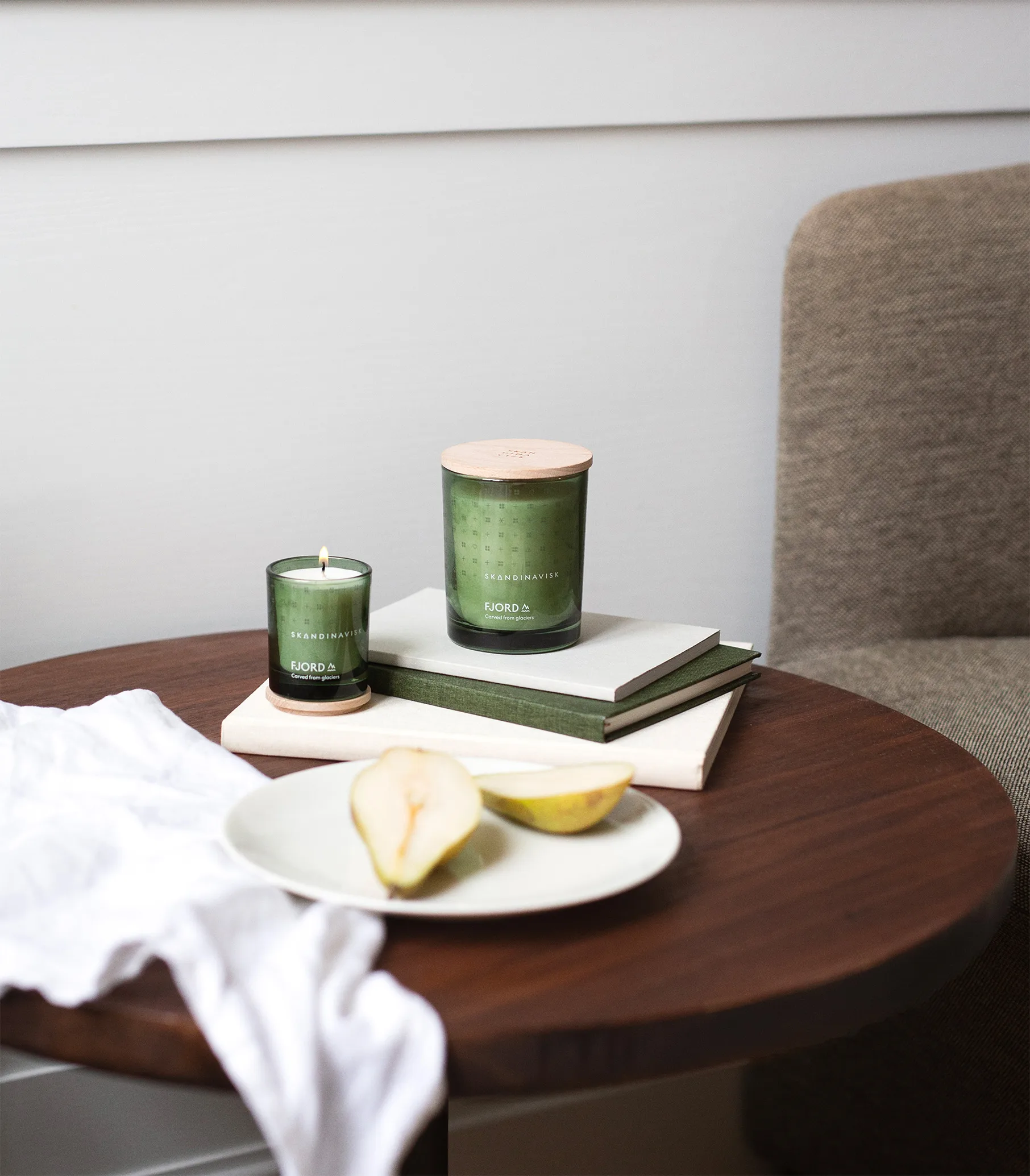 Bougie parfumée avec couvercle Fjord, 65 g Skandinavisk