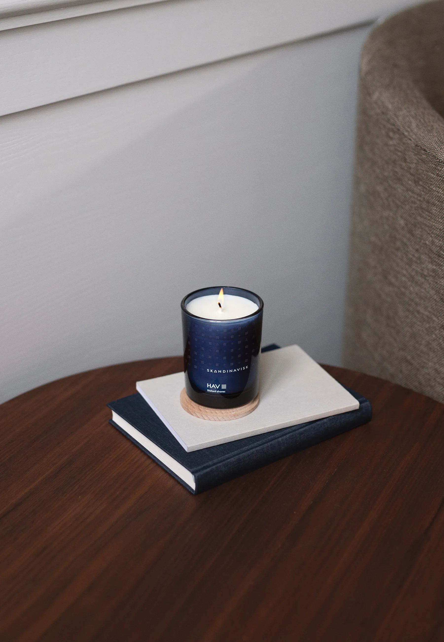 Bougie parfumée avec couvercle Hav, 200 g Skandinavisk