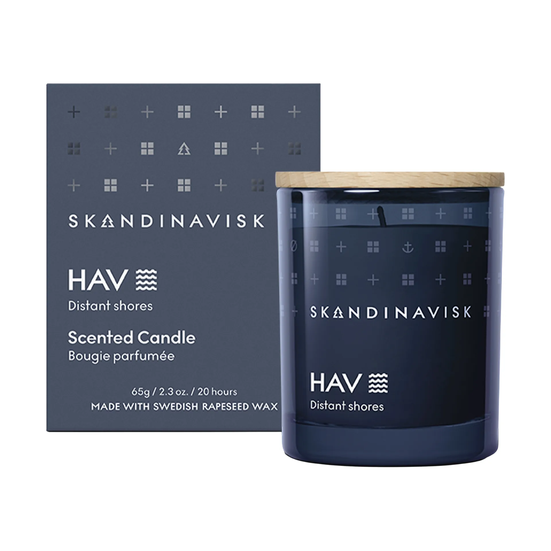 Bougie parfumée avec couvercle Hav, 65 g Skandinavisk
