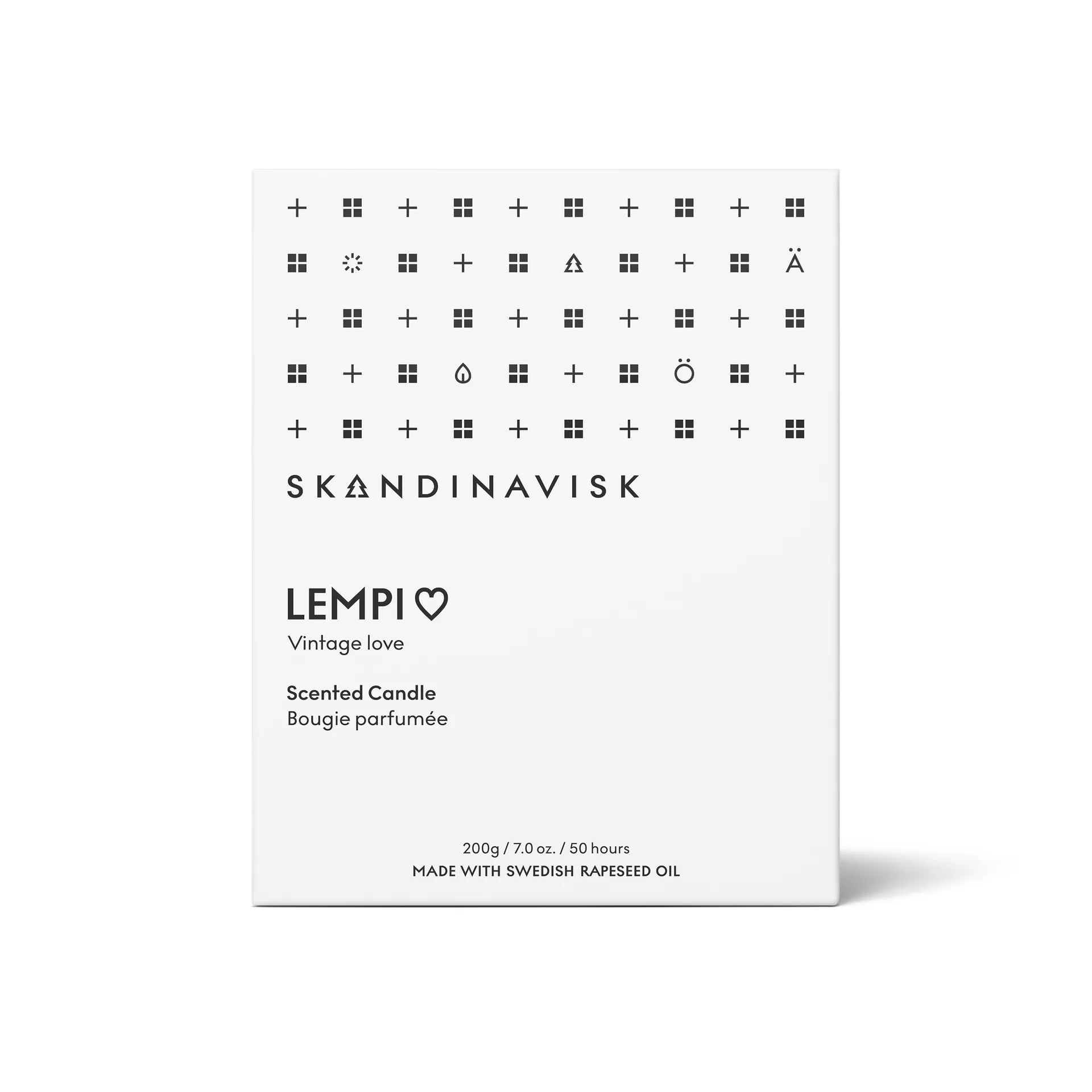 Bougie parfumée avec couvercle Lempi, 200 g Skandinavisk