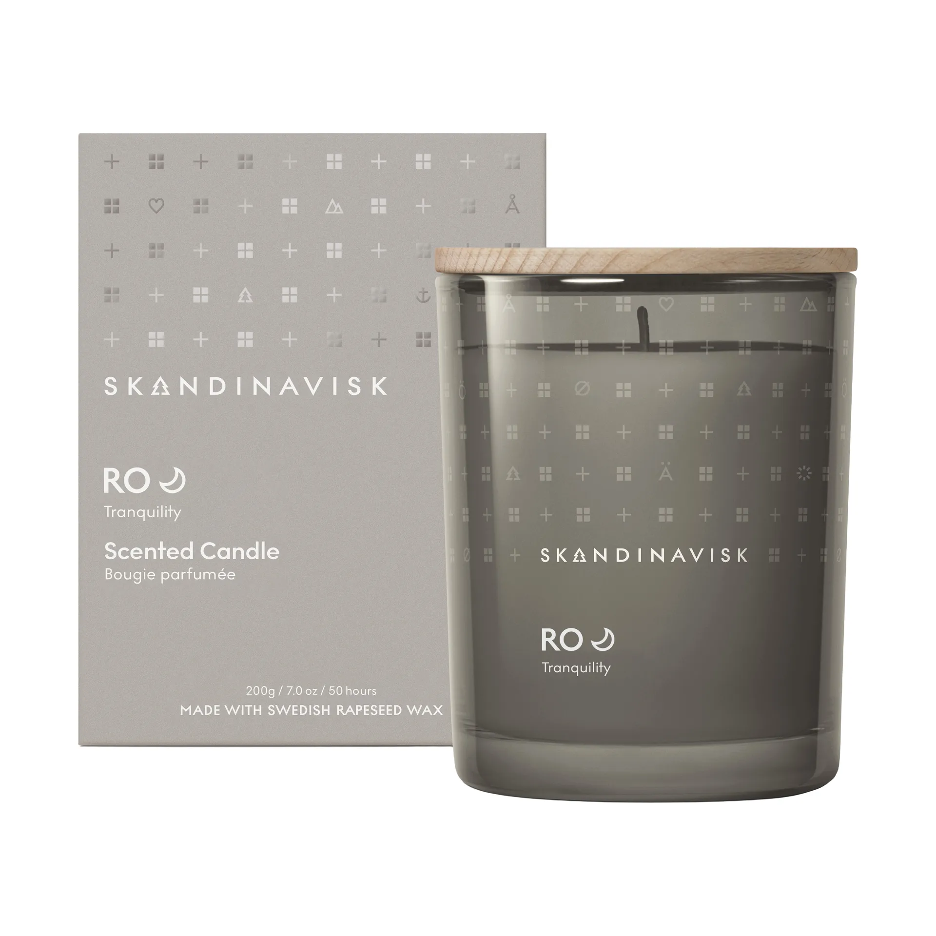 Bougie parfumée avec couvercle Ro, 200 g Skandinavisk