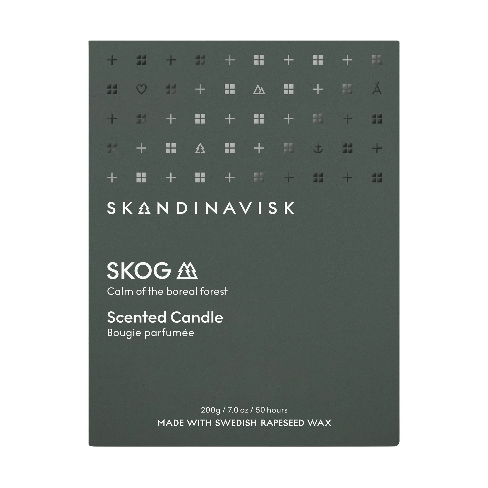 Bougie parfumée avec couvercle Skog, 200 g Skandinavisk