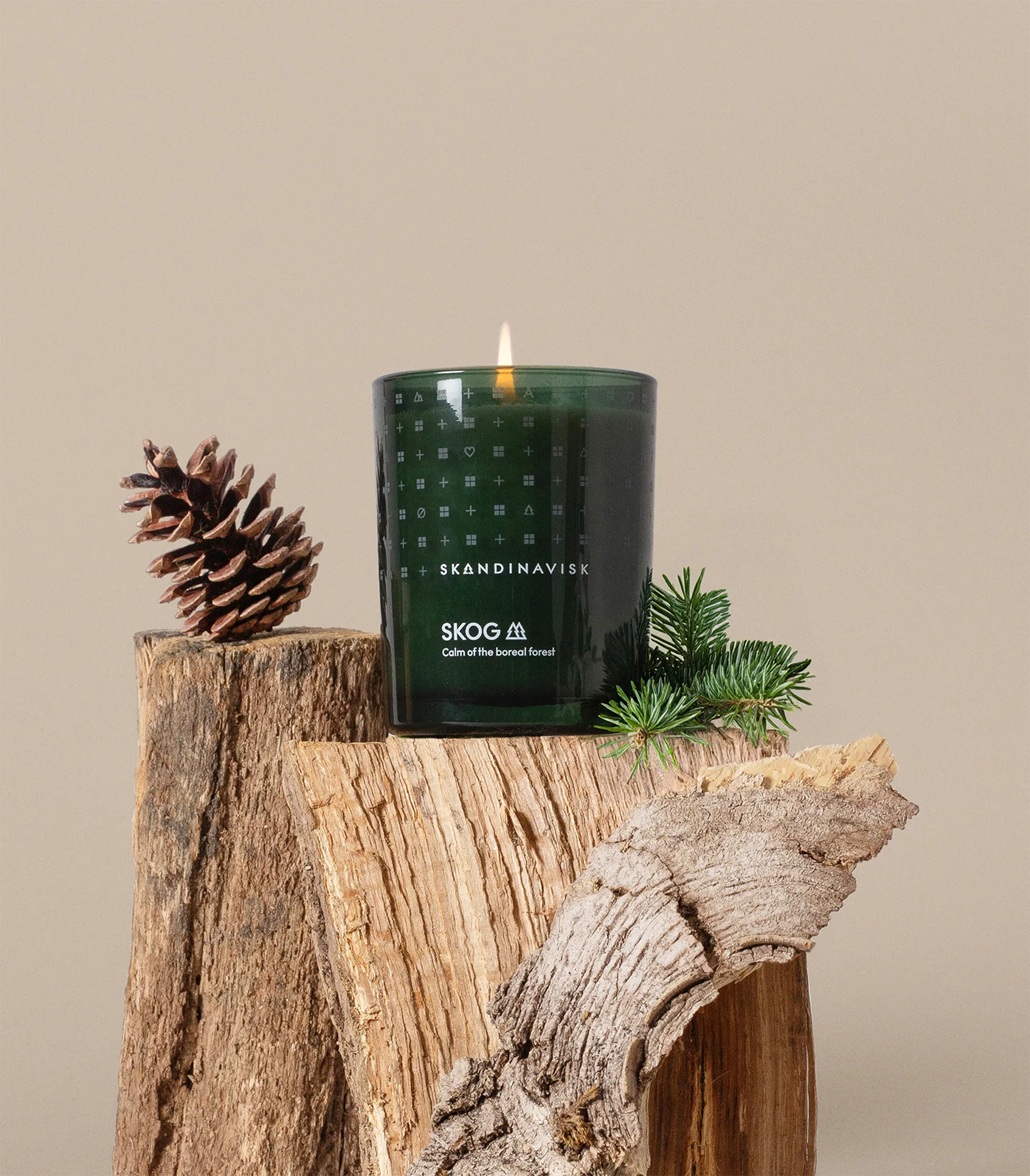 Bougie parfumée avec couvercle Skog, 200 g Skandinavisk