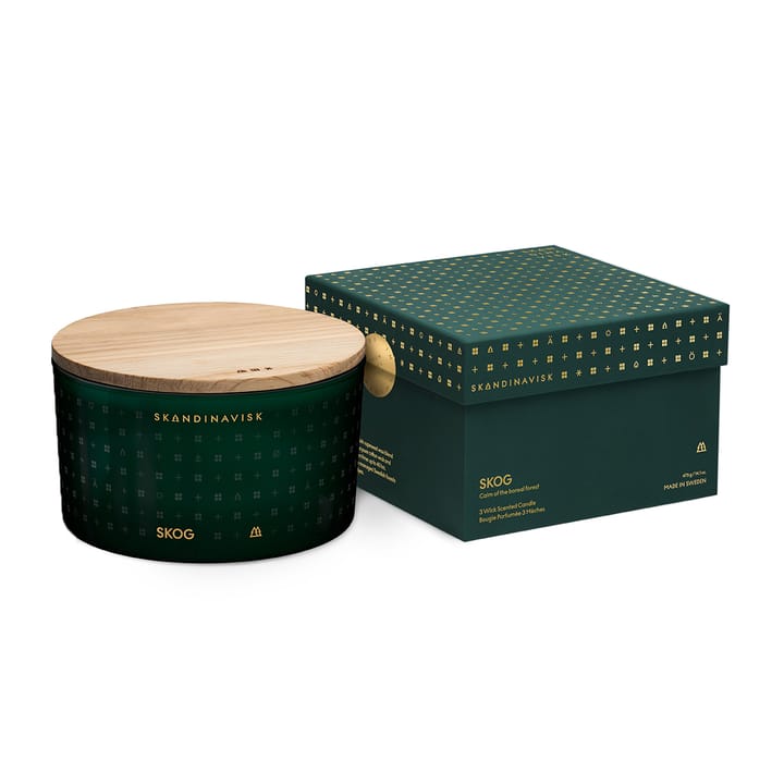 Bougie parfumée avec couvercle Skog, 475 g Skandinavisk