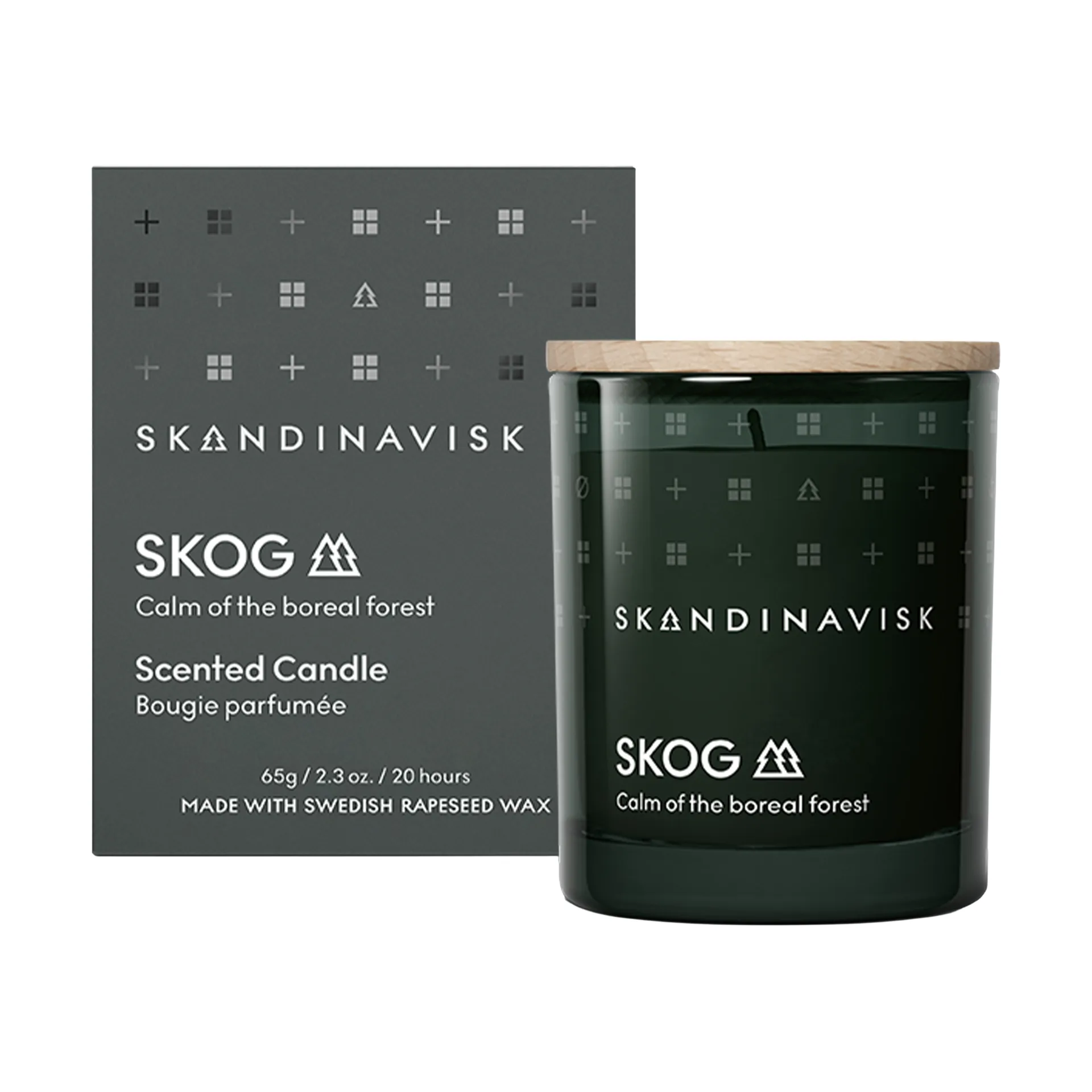 Bougie parfumée avec couvercle Skog, 65 g Skandinavisk