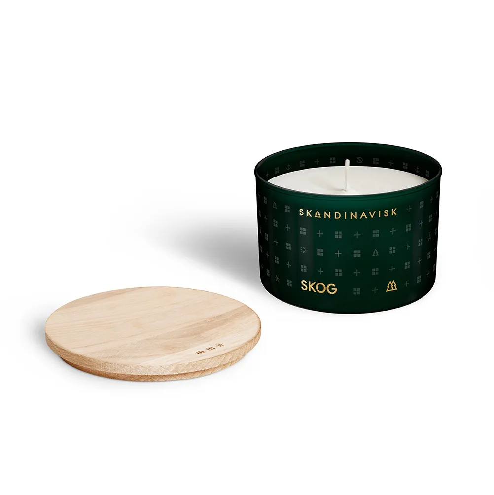 Bougie parfumée avec couvercle Skog, 90 g Skandinavisk