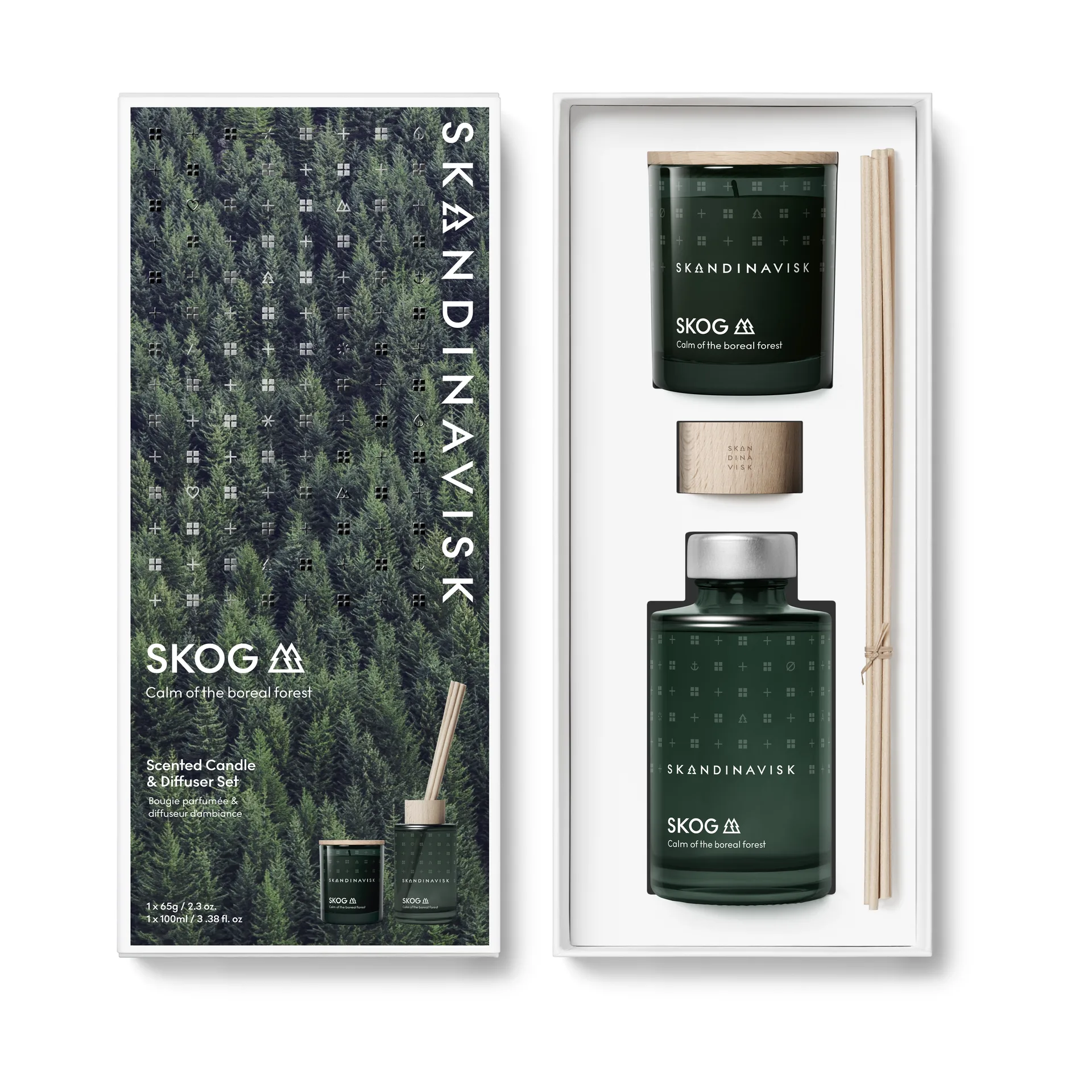 Bougie parfumée & diffuseurs de parfum SKOG, 65 g + 100 ml Skandinavisk
