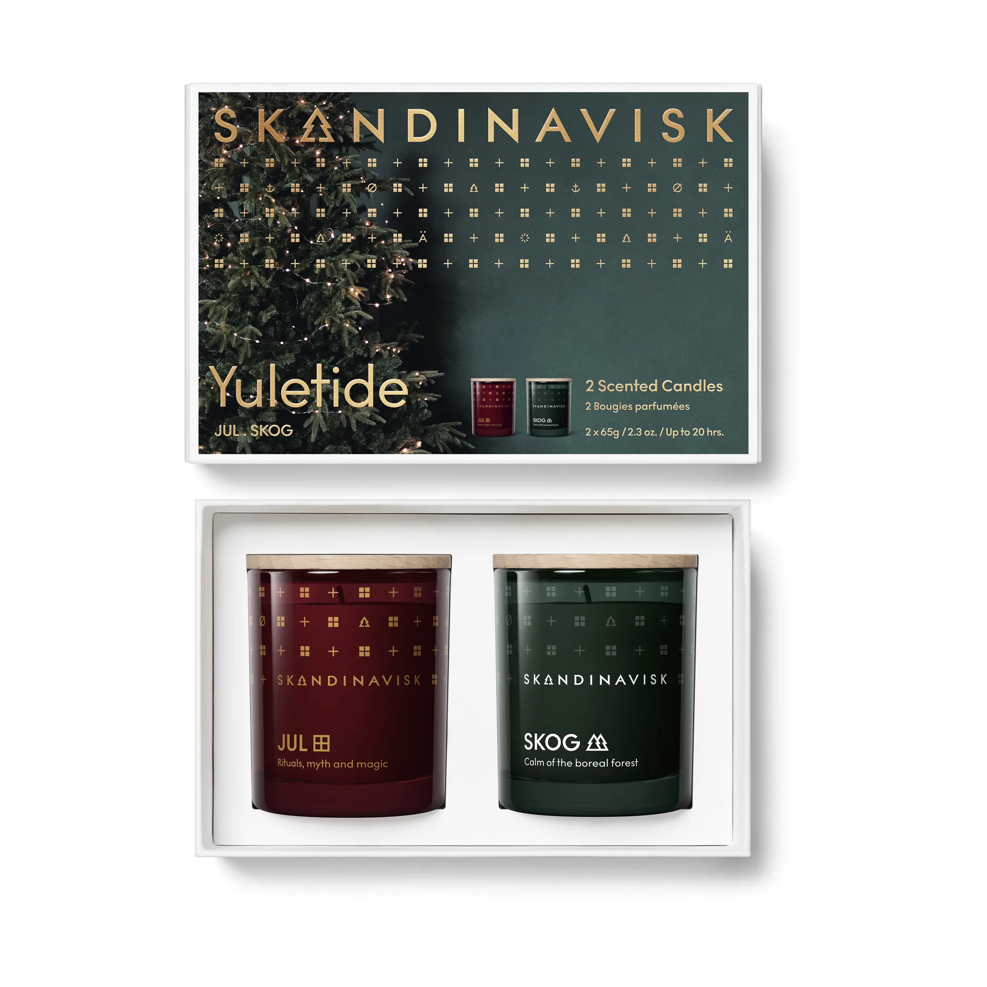 Coffret cadeau de bougies parfumées Yuletide 2 pièces, 65 g Skandinavisk