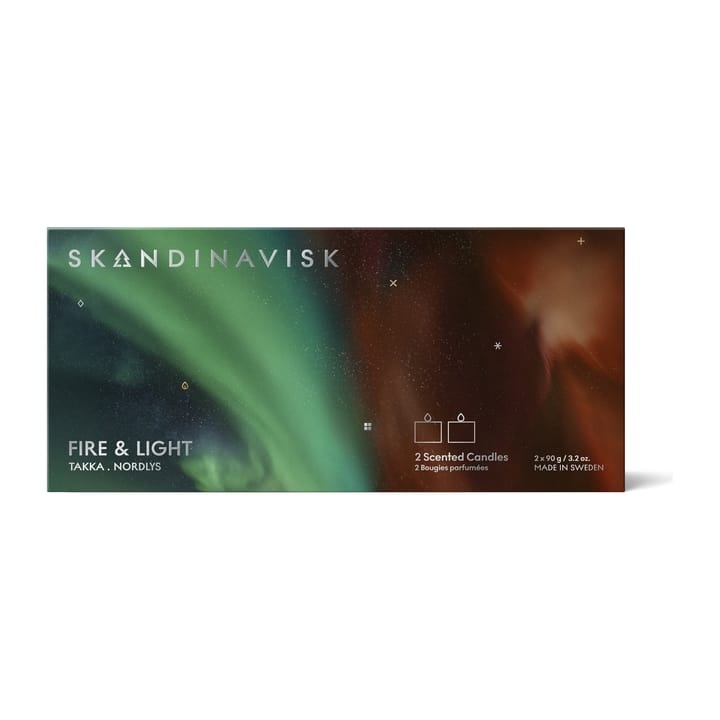 Coffret cadeau de mini bougies Fire & Light, lot de 2
 - 2x90 g - Skandinavisk