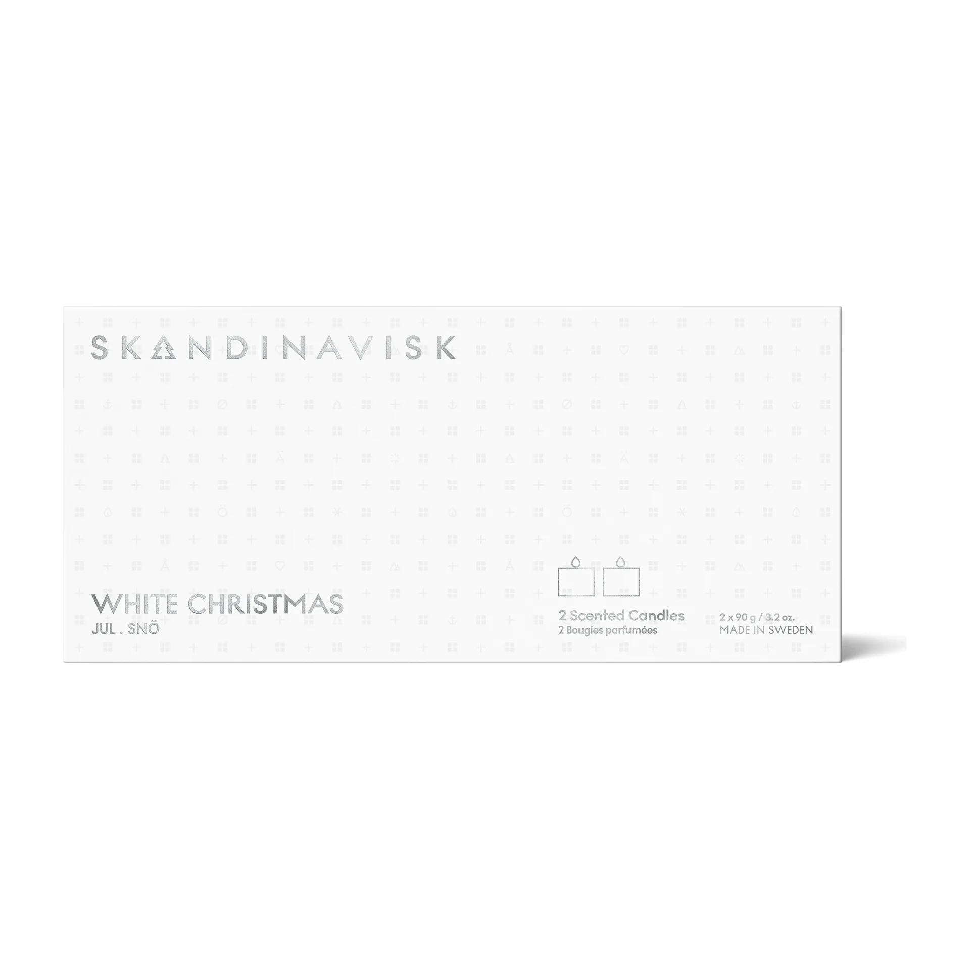 Coffret cadeau de mini bougies White Christmas, lot de 2, 2x90 g Skandinavisk