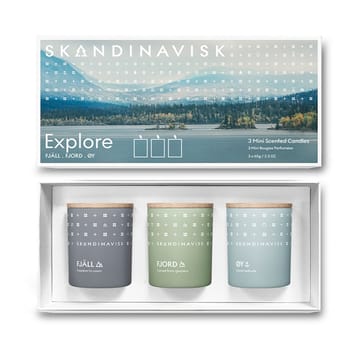 Coffret cadeau Explore Bougie parfumée mini - 3 Pièces - Skandinavisk