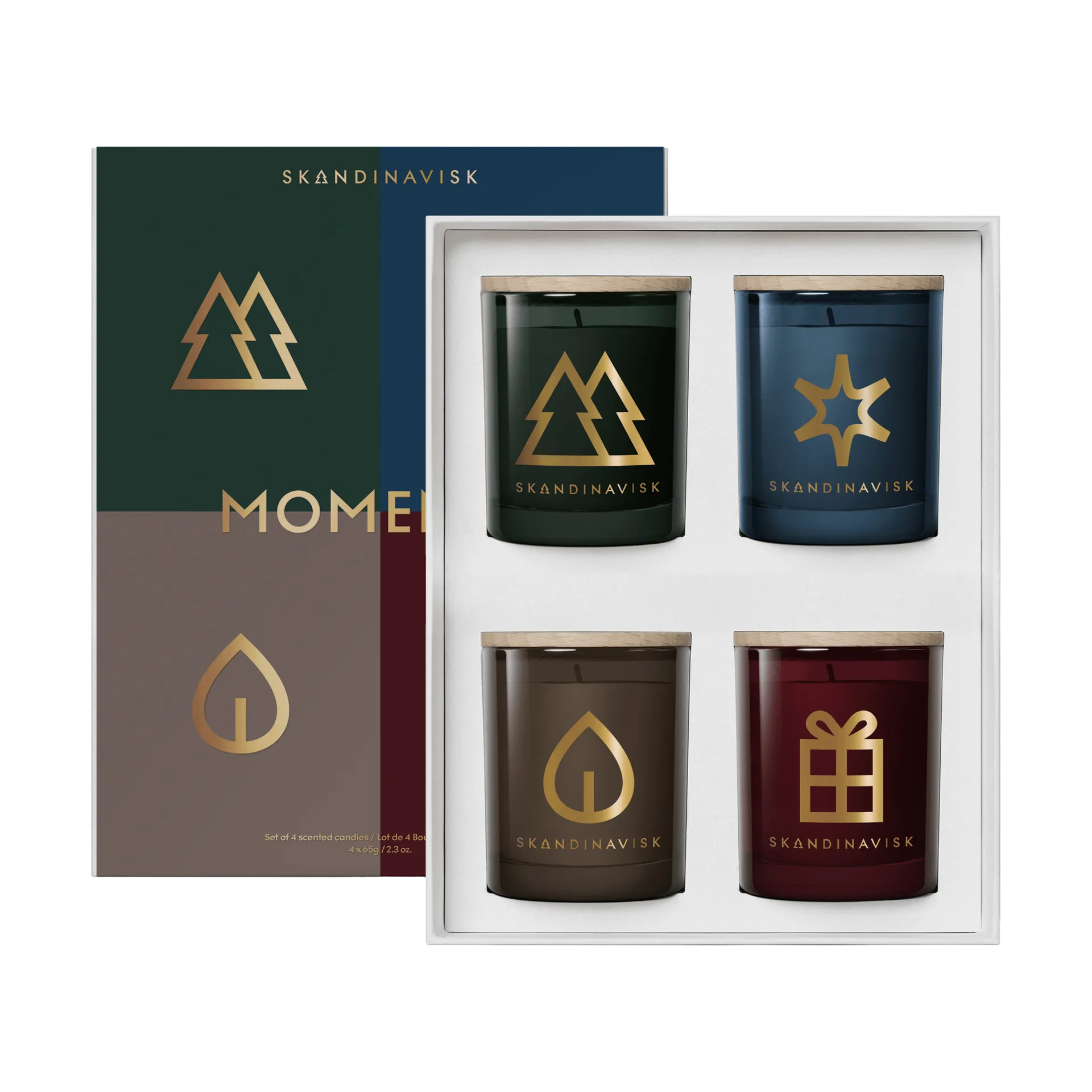 Moments coffret de bougies parfumées, 4 pièces, 65 g Skandinavisk