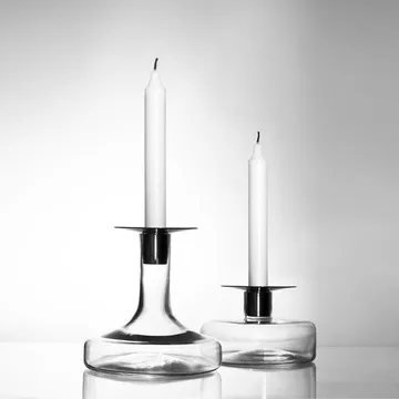Bougeoir Halo - transparent, petit - Skrufs Glasbruk
