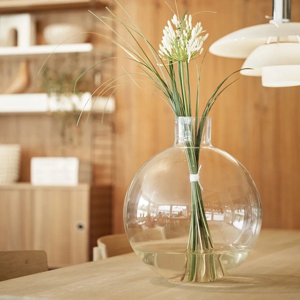 Vase Pallo, Transparent 37 cm Skrufs Glasbruk