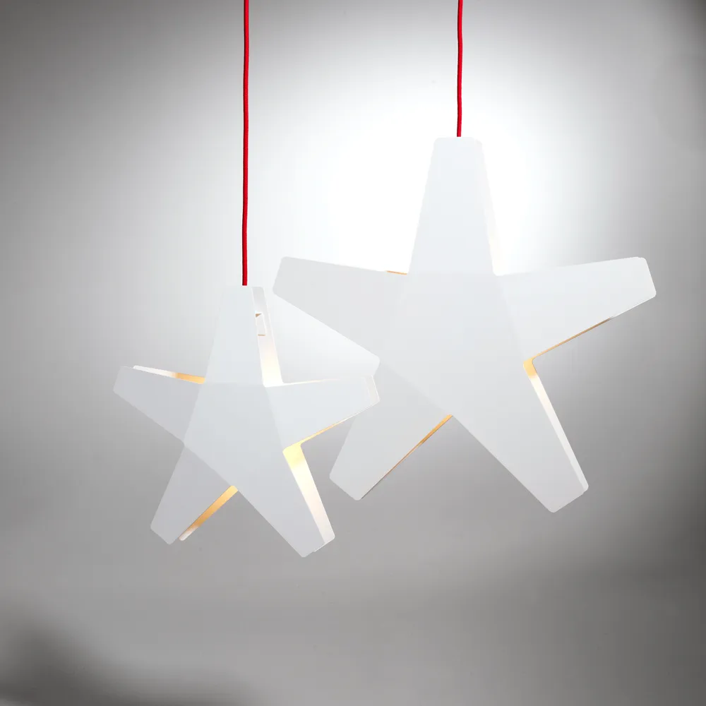 Advent Étoile étoile de l’avent, rouge, 40 cm, câble textile gris clair SMD Design