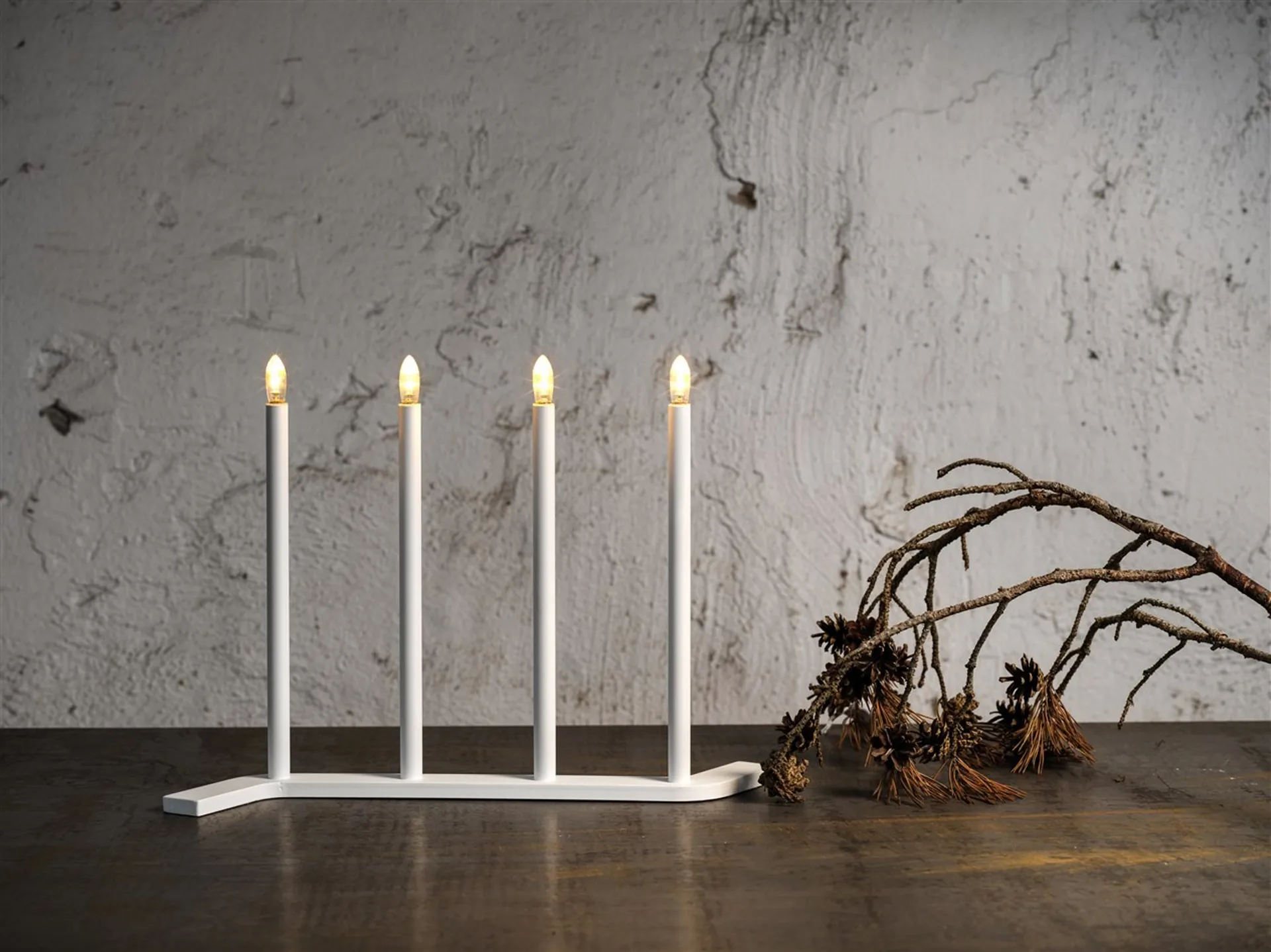 Advent RE bougeoir de l’avent, blanc, 4 bougies SMD Design