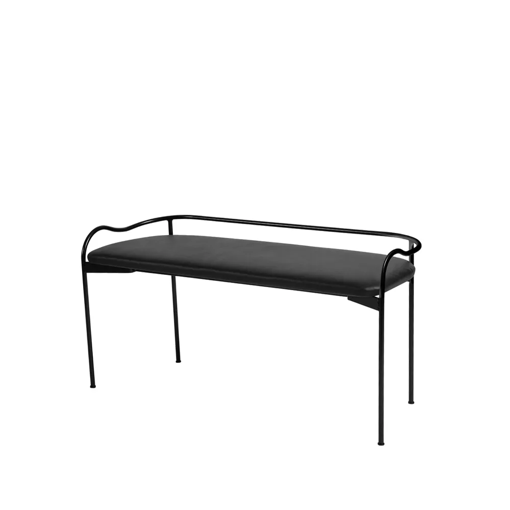 Banc Bubble, noir, cuir noir SMD Design