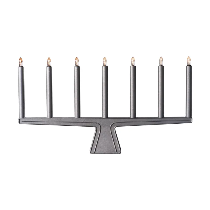 Bougeoir de l'Avent Stella 7, 60 cm - Aluminium brut - SMD Design