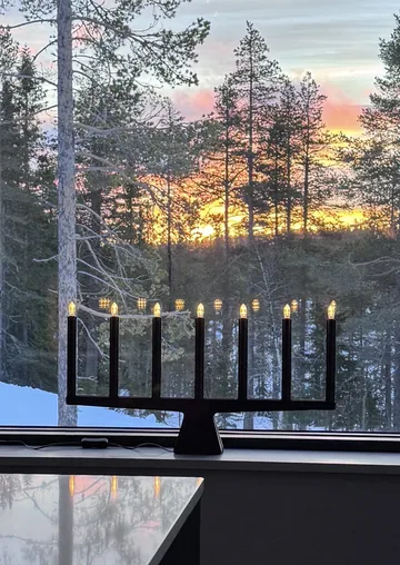 Bougeoir de l'Avent Stella 7, 60 cm - Noir - SMD Design