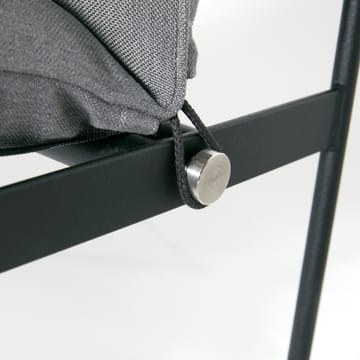 Canapé Slow 2 places - tissu sunbrella gris, structure en acier noir - SMD Design
