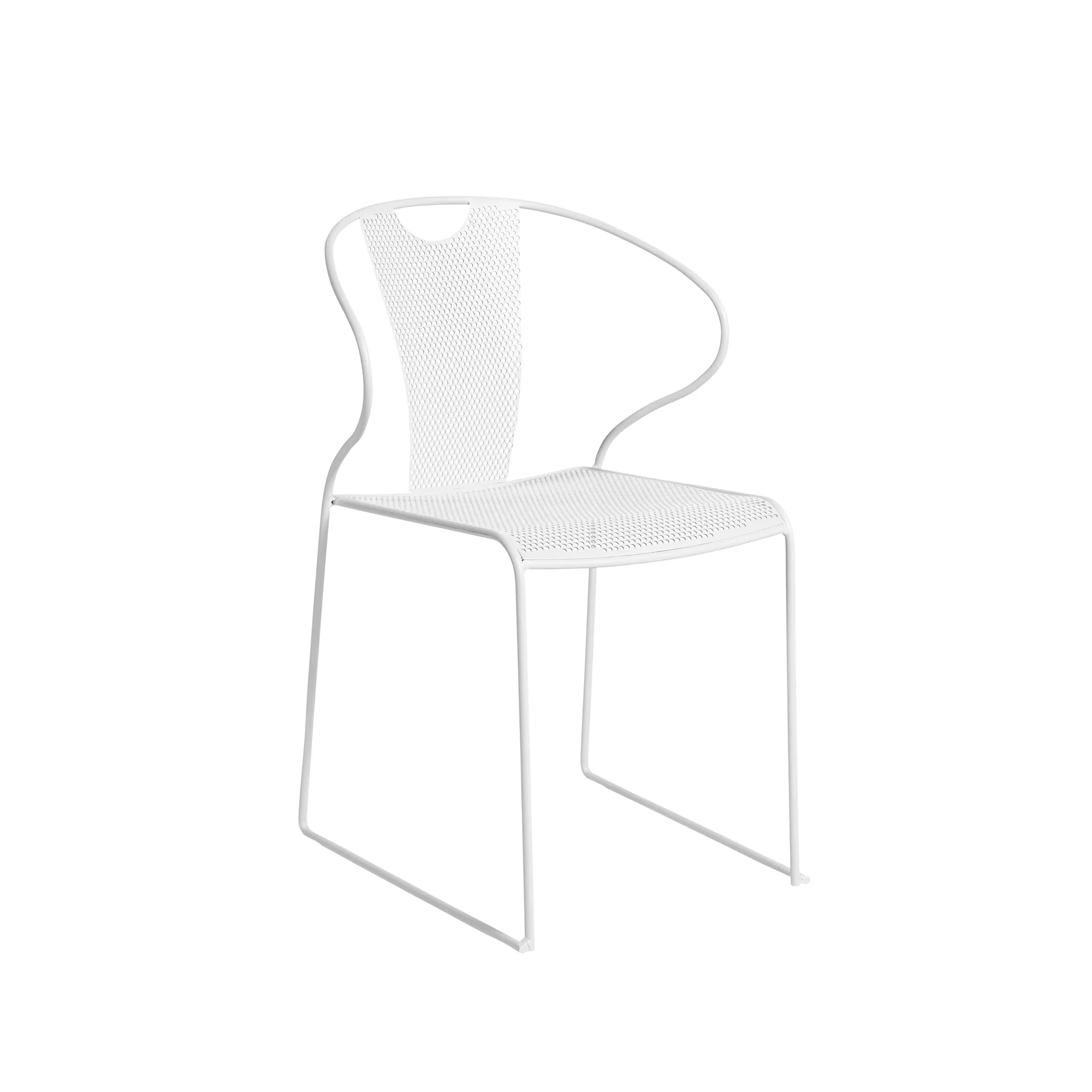 Chaise avec accoudoirs Piazza, Blanc SMD Design