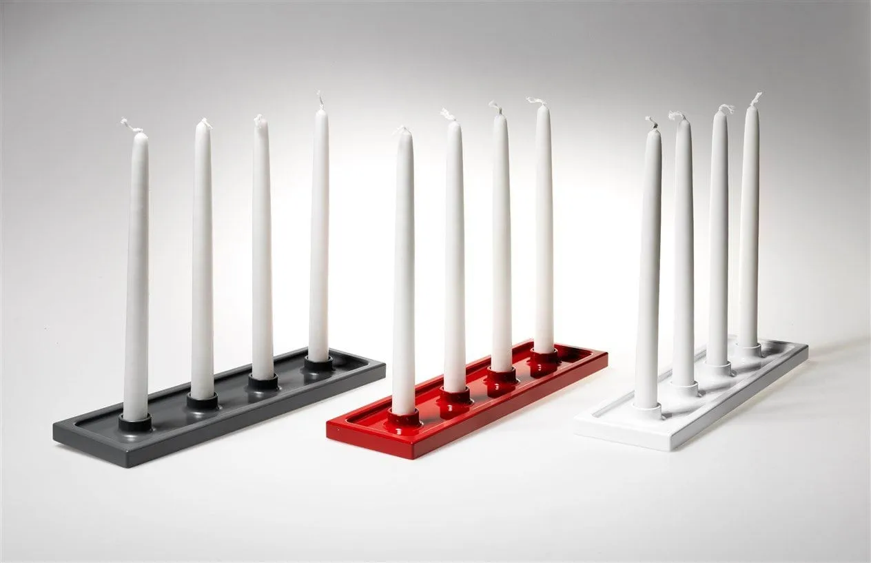 Crater chandelier de l’Avent, Blanc, 4 bougies SMD Design