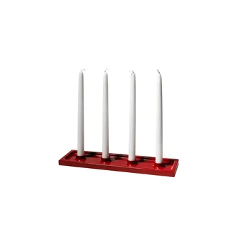 Crater chandelier de l’Avent - Rouge, 4 bougies - SMD Design