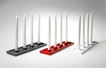 Crater chandelier de l’Avent - Rouge, 4 bougies - SMD Design