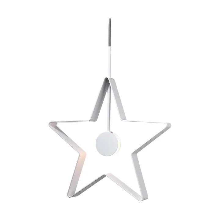 Étoile de l'Avent Spica 60 cm - Blanc-gris cordon - SMD Design