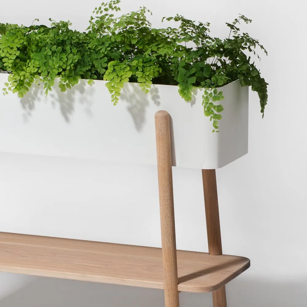 Jardinière Prunella, blanc/aluminium SMD Design