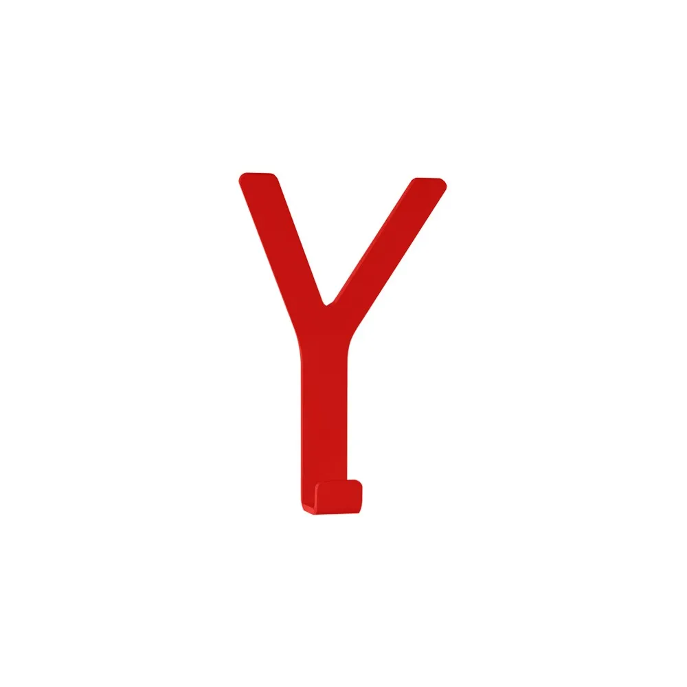 Patère en forme de Y Midi, rouge SMD Design