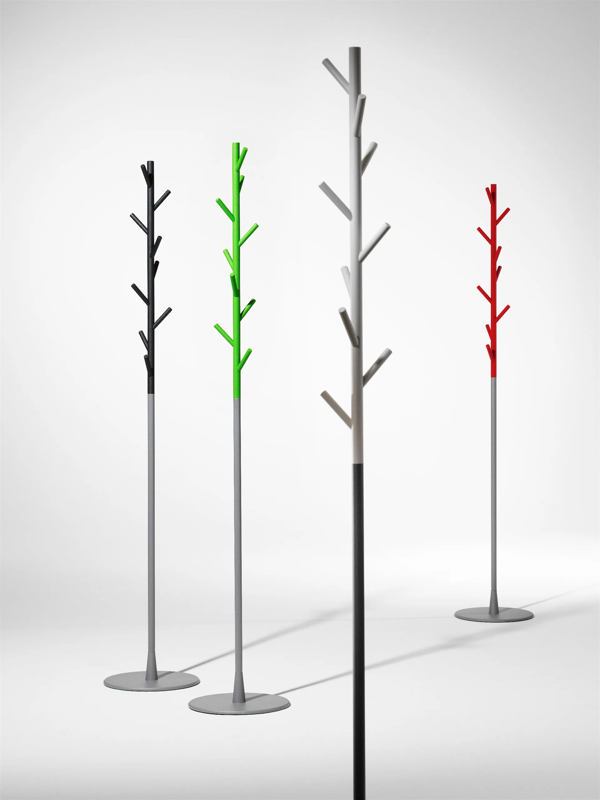 Porte-manteau Sticks - sur pied, blanc-argent SMD Design