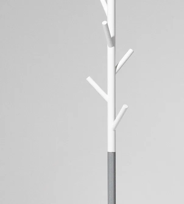Porte-manteau Sticks - sur pied, blanc-argent SMD Design