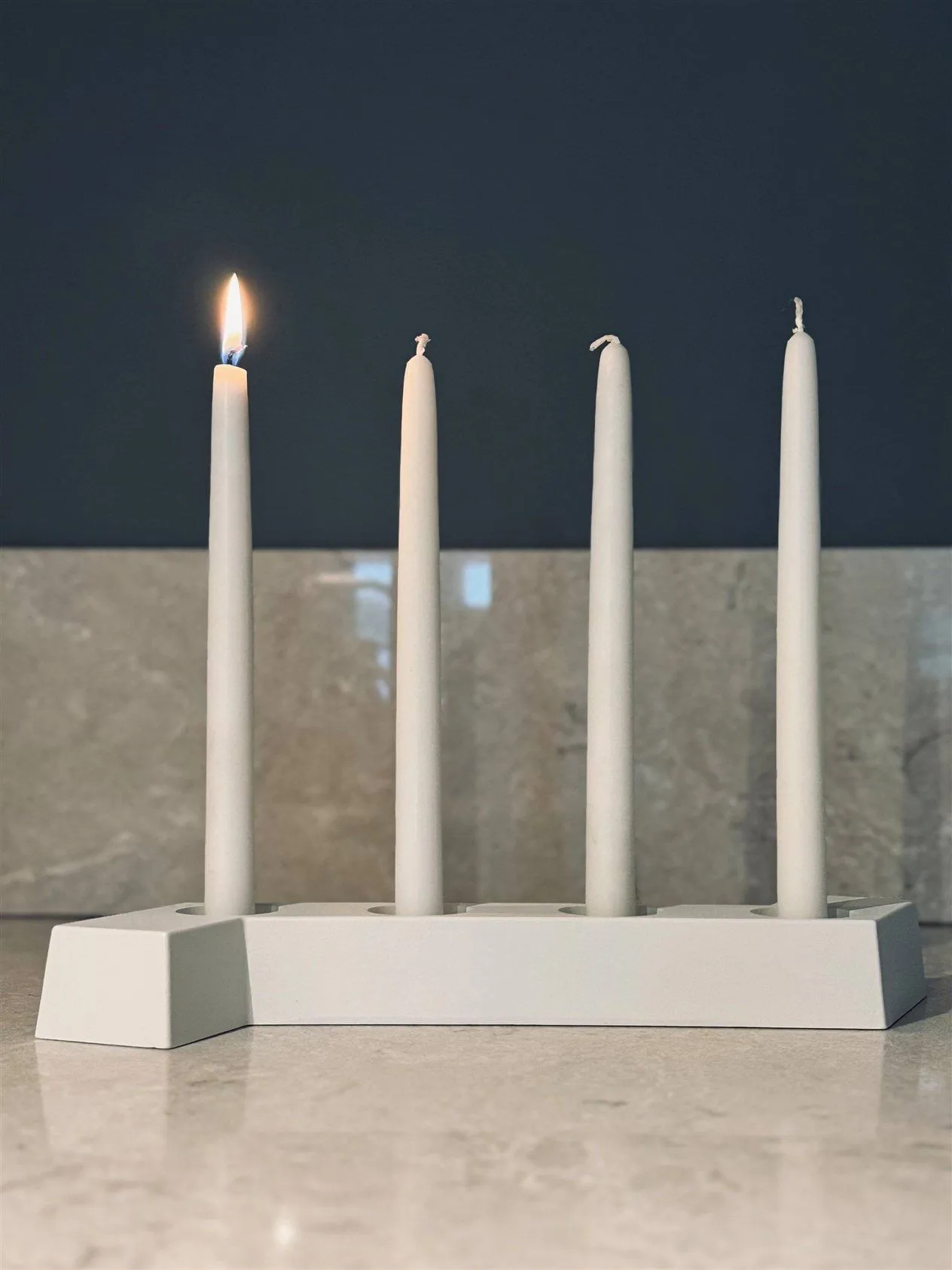 SMD chandelier de l’Avent, Blanc, 4 bougies SMD Design