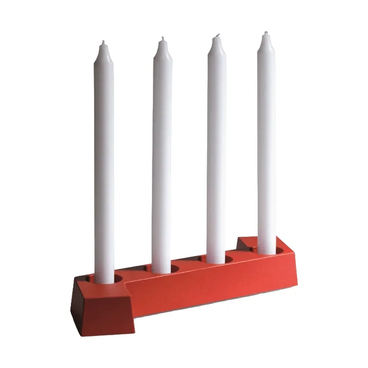 SMD chandelier de l’Avent - Rouge, 4 bougies - SMD Design