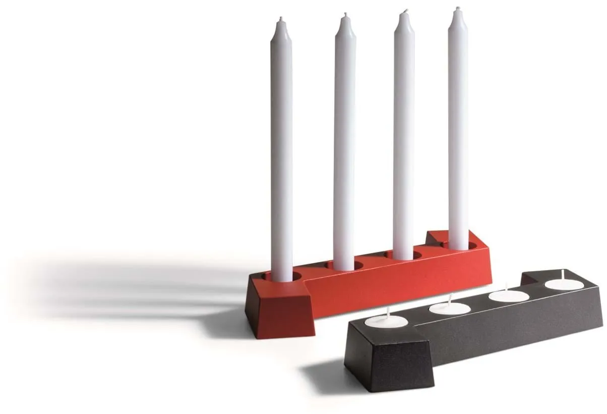 SMD chandelier de l’Avent, Rouge, 4 bougies SMD Design