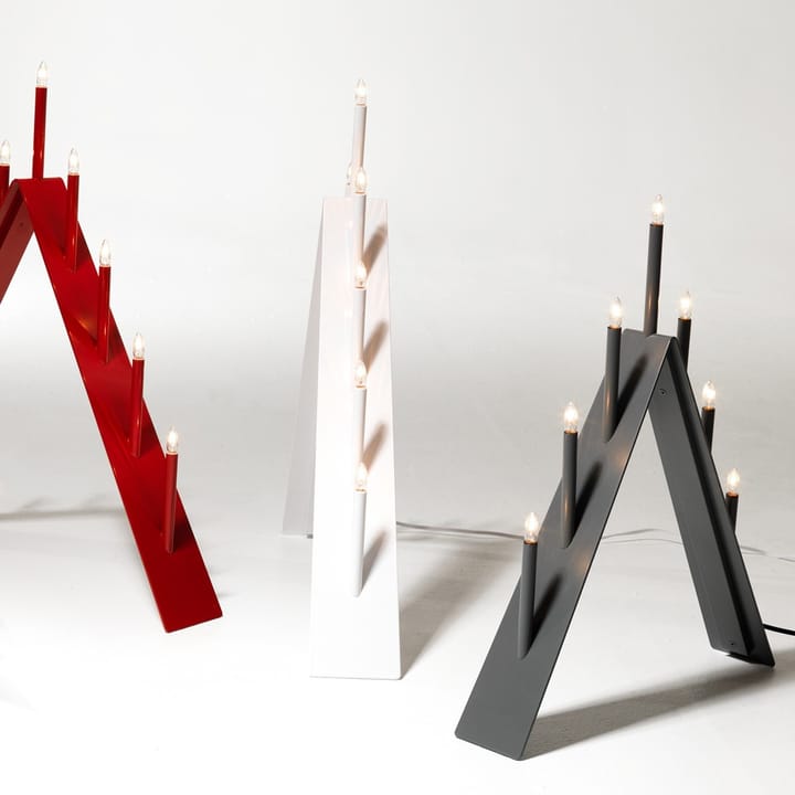 Spica 7 bougeoir de l’avent, rouge, LED SMD Design
