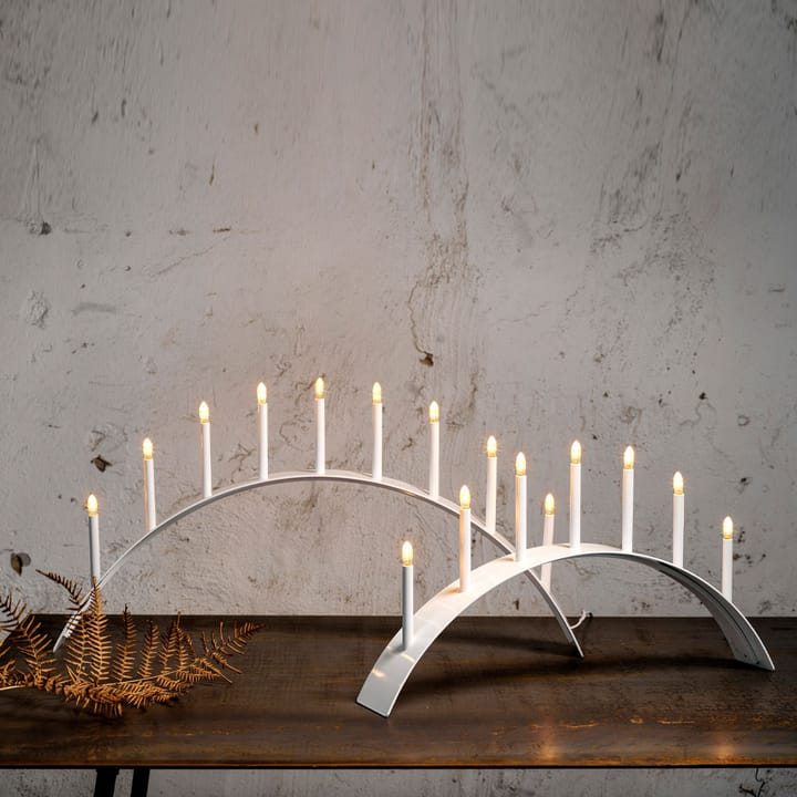 Spica Bow 9 bougeoir de l’avent, blanc, LED SMD Design