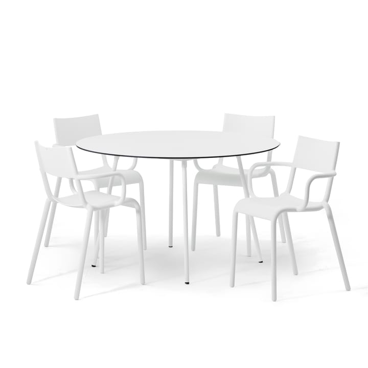 Table à manger Ella ronde, blanc SMD Design
