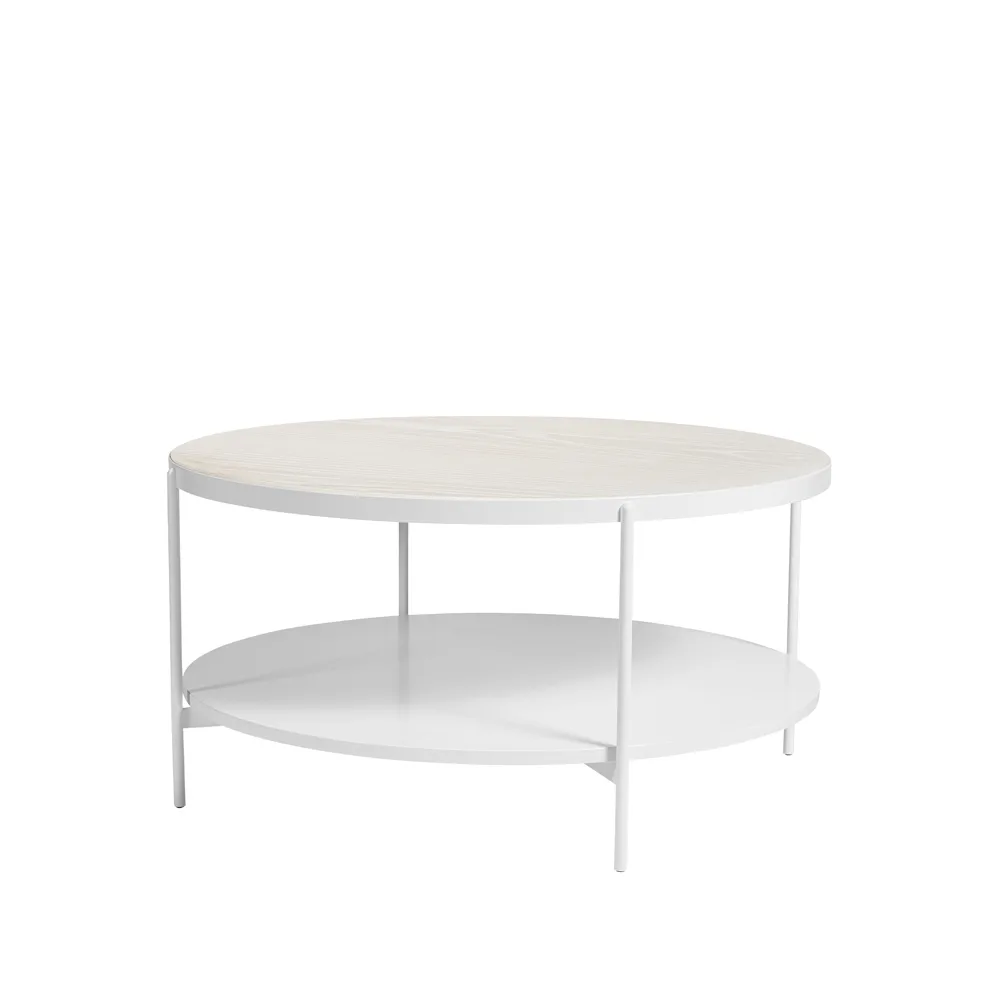 Table basse Lene, blanc, frêne pigmenté blanc SMD Design