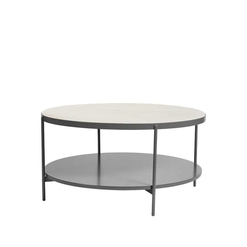 Table basse Lene, gris, frêne pigmenté blanc SMD Design