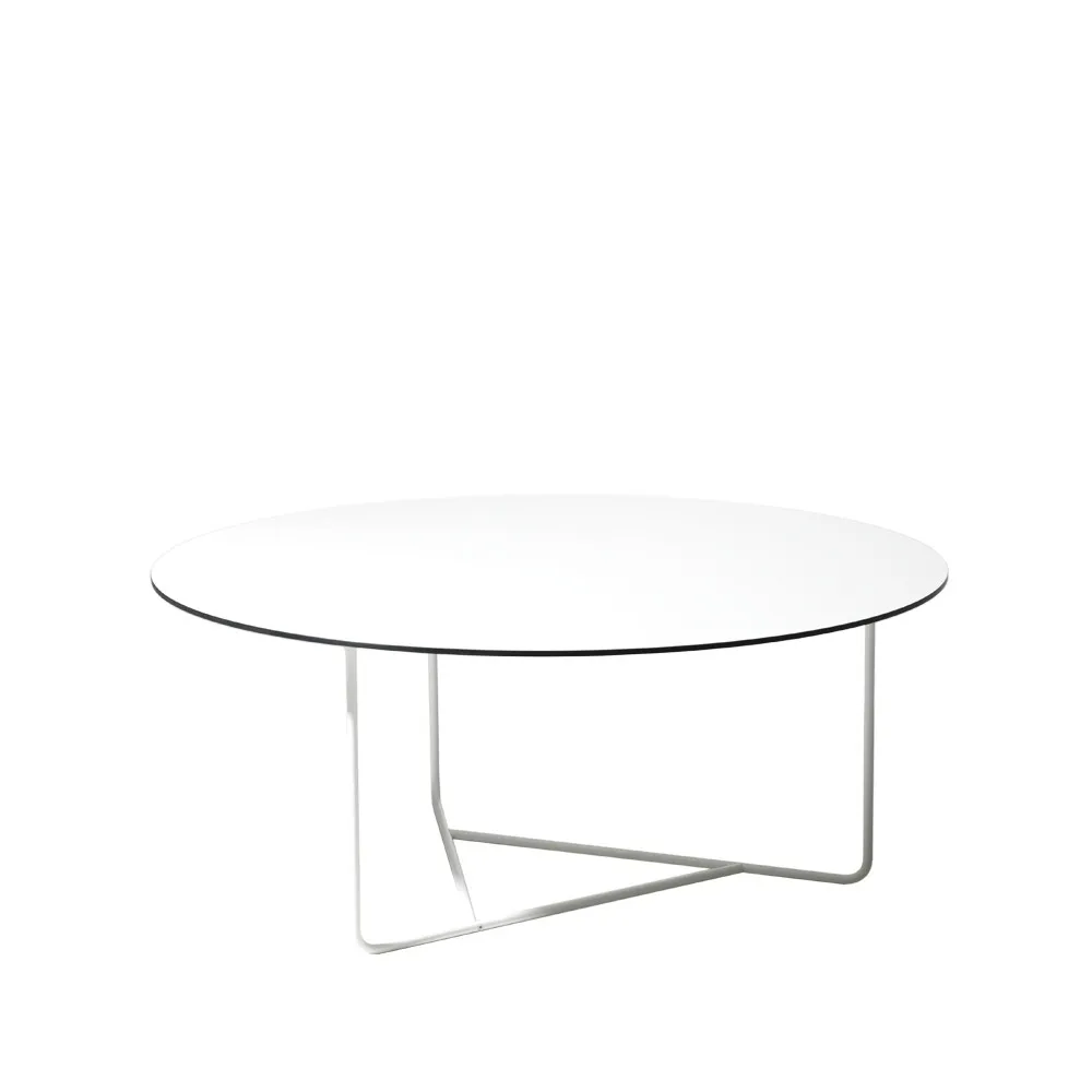 Table basse Tellus, blanc, structure blanche, h41 d100 SMD Design