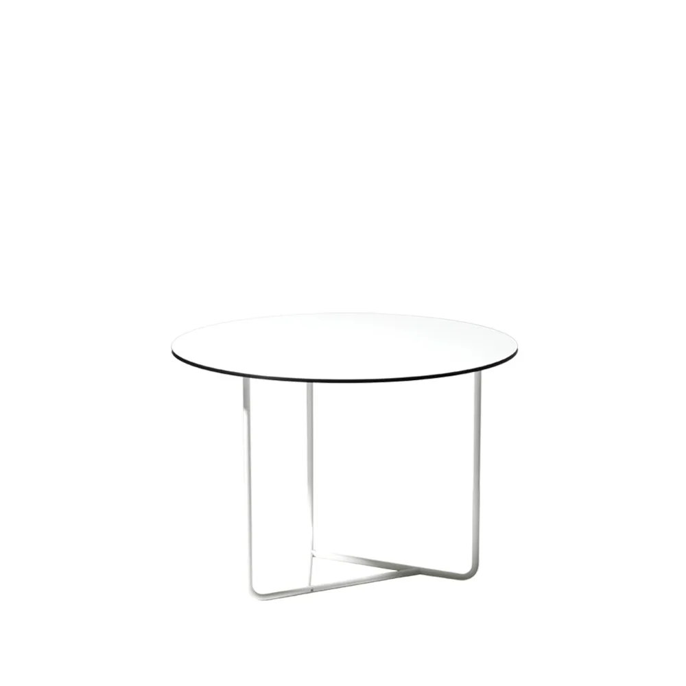 Table basse Tellus, blanc, structure blanche, h44 d64 SMD Design