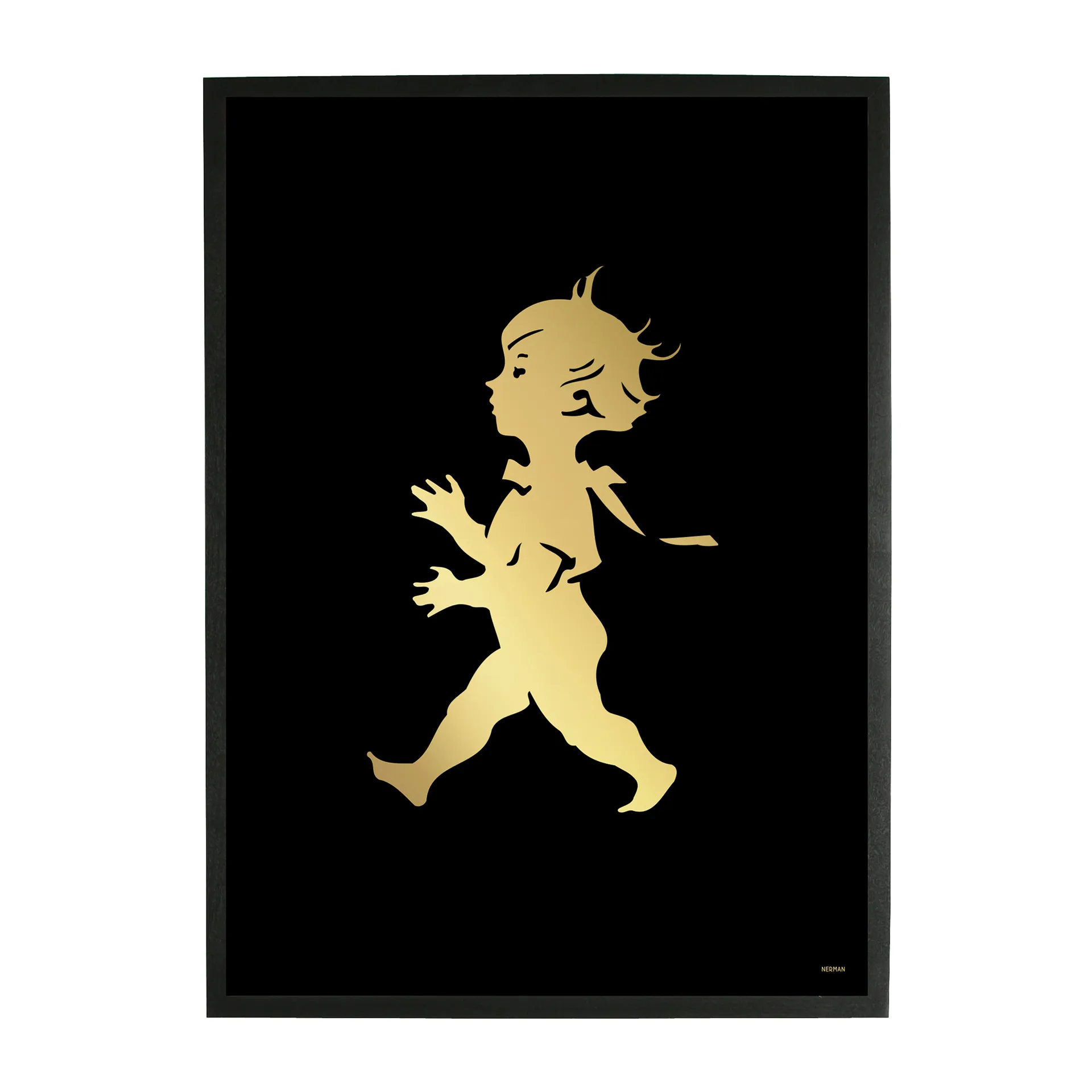 Affiche Solstickan 50x70 cm, Or-noir Solstickan Design