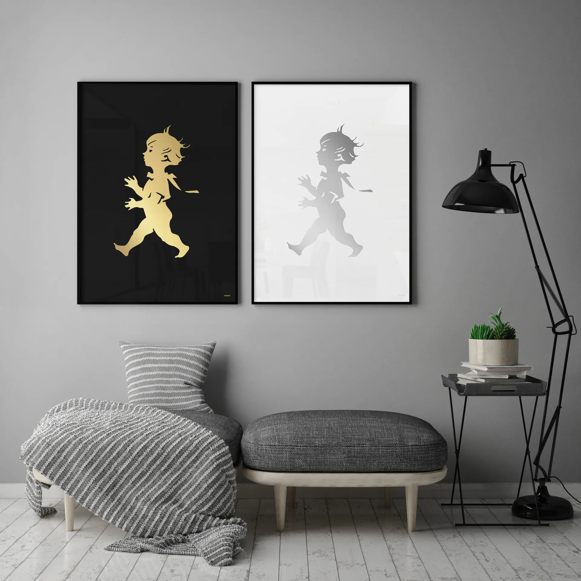 Affiche Solstickan 50x70 cm, Or-noir Solstickan Design