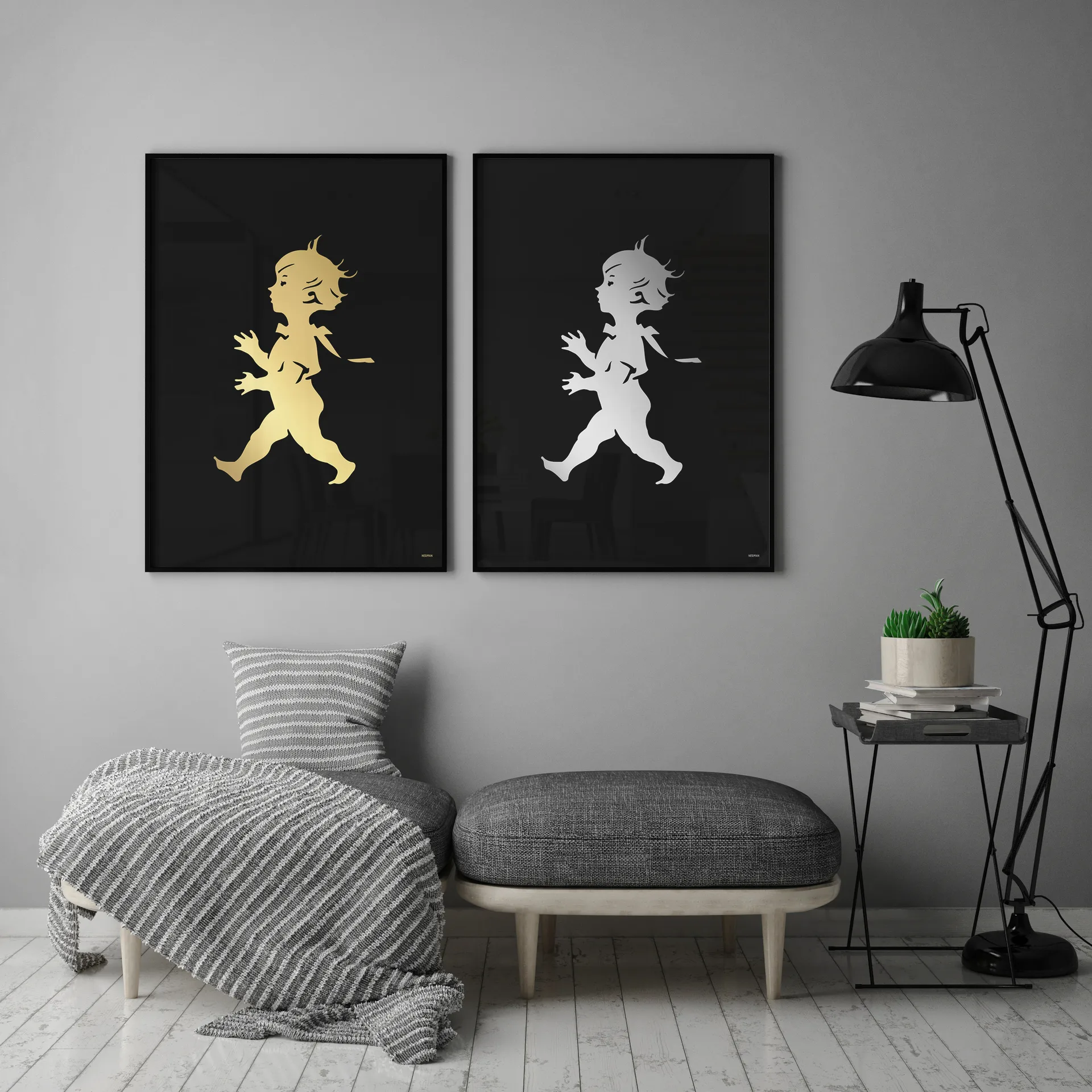 Affiche Solstickan 50x70 cm, Or-noir Solstickan Design